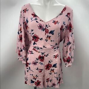 Mimi Chica Pink Floral Jumpsuit